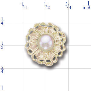 A2619 14K SLIDE WITH PEARL 